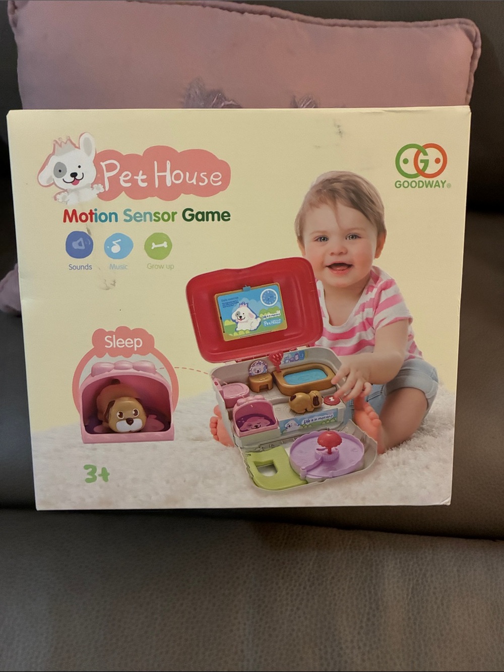Goodway Pet House Motion Sensor Game - Pink & Cream Baby Toy
